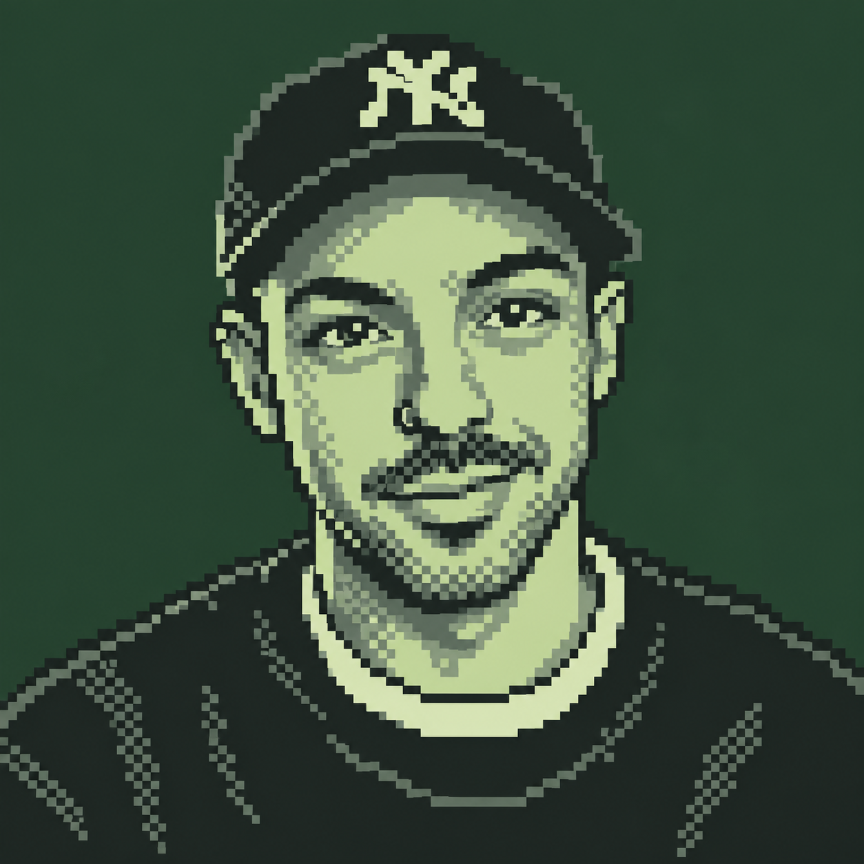 Retrato de Facu Poveda en pixel art